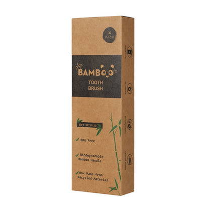 WHITIQ™ Bamboo Toothbrush 4-Pack