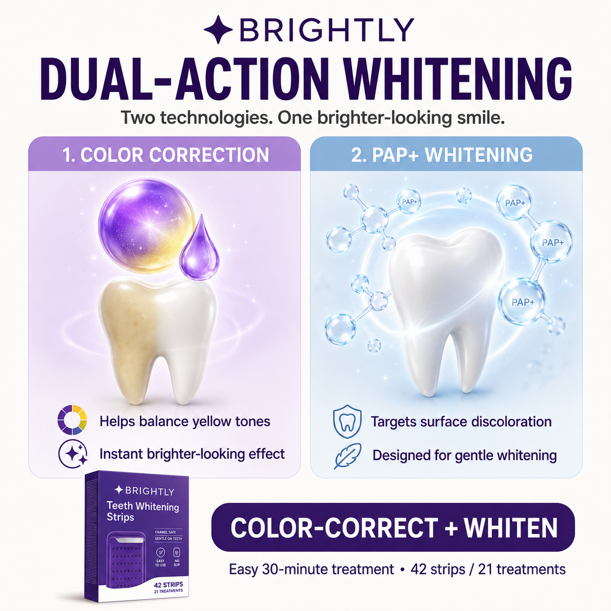 Brightly Color-Correct Whitening Strips