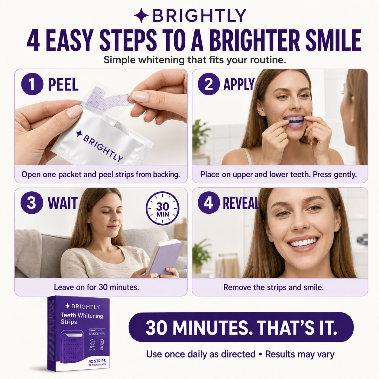Brightly Color-Correct Whitening Strips