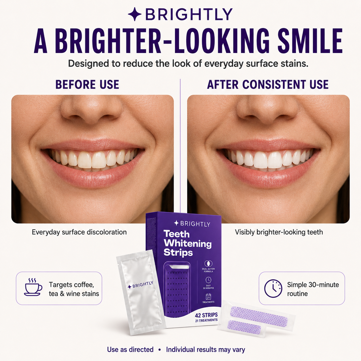 Brightly Color-Correct Whitening Strips