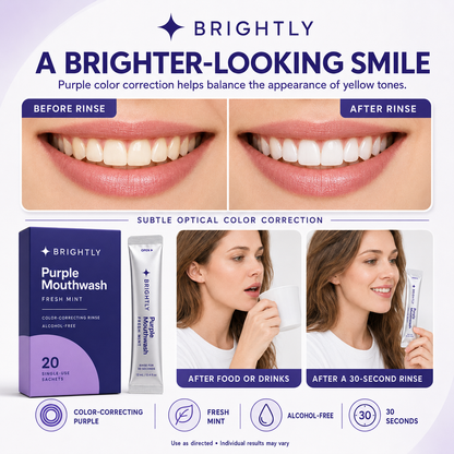 Brightly Purple Mouthwash Sachets