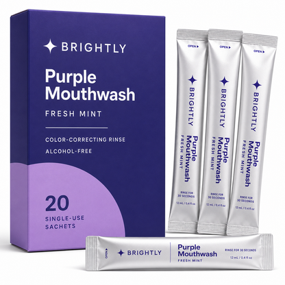Brightly Purple Mouthwash Sachets